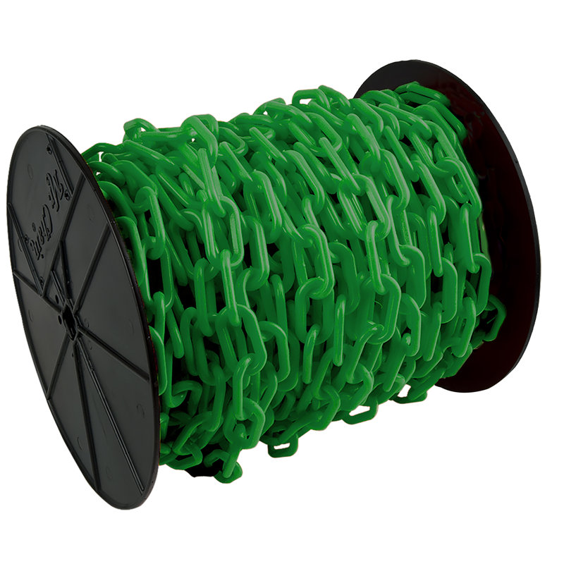 Enrouleur de chaîne en plastique, H 2,12 po x l 1200 po x P 0,29 po, Vert