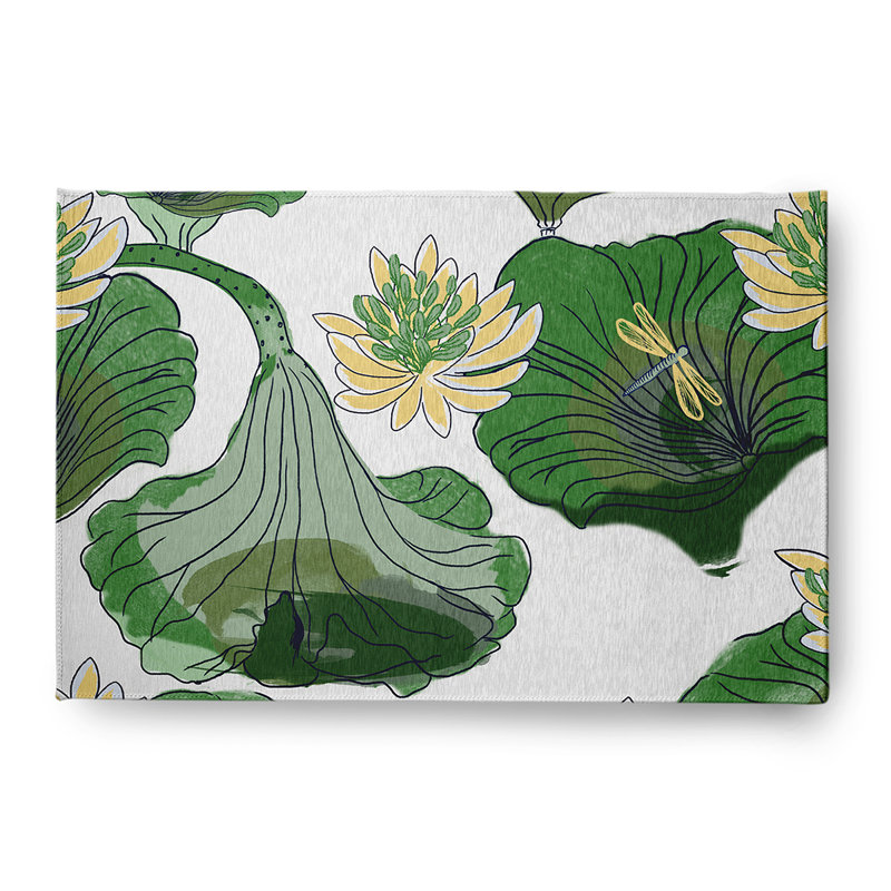 Coggon Chenille Floral Indoor Rug, Rectangle 4' x 6'