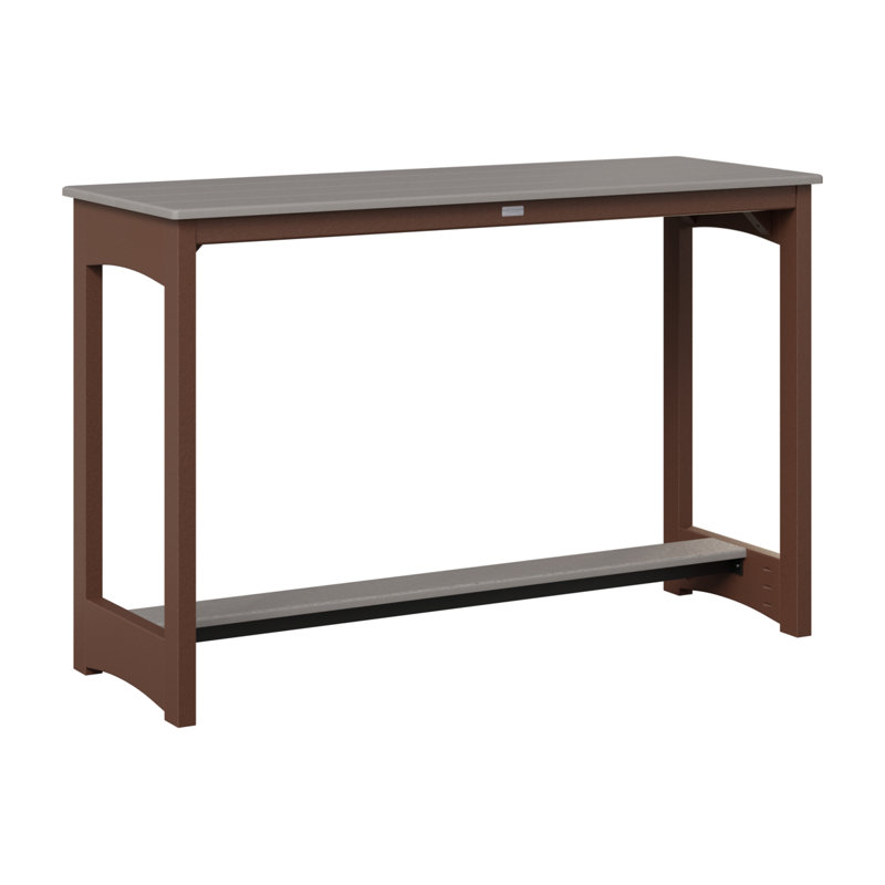 Table de bar Berlin Gardens, 38.5" H x 60" W x 22" D, Chocolat / Brun, Gris clair