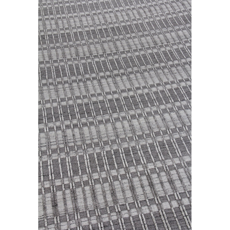 Provident Geometric Area Rug in Dark Gray, Rectangle 6' x 9'