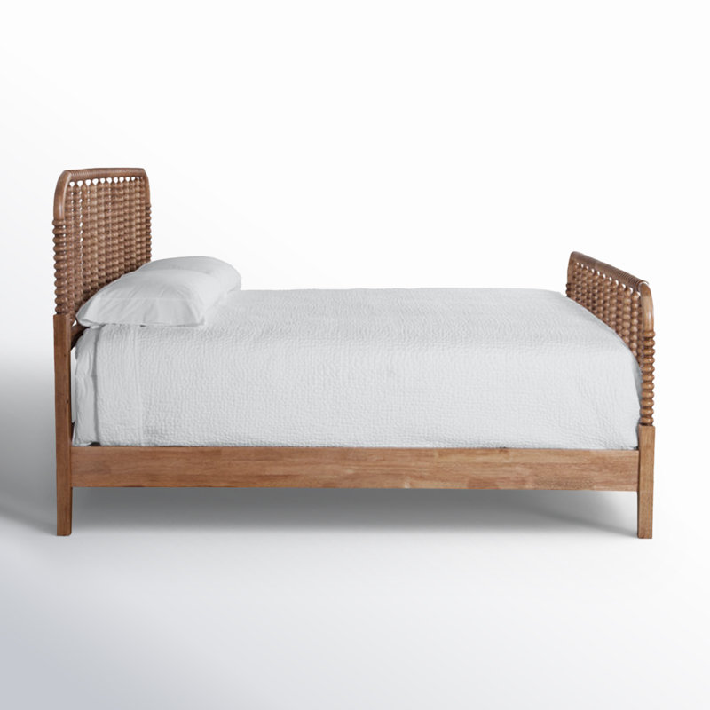 Lind Island Solid Wood Spindle Bed, Queen, Honey