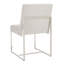 Chaise d'appoint rembourrée en lin Lombardi