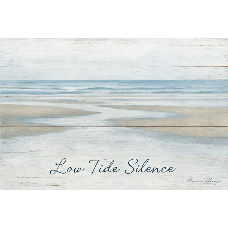 «Low Tide Silence - Tranquil Seascape», art mural sur toile, H 24 po x l 36 po