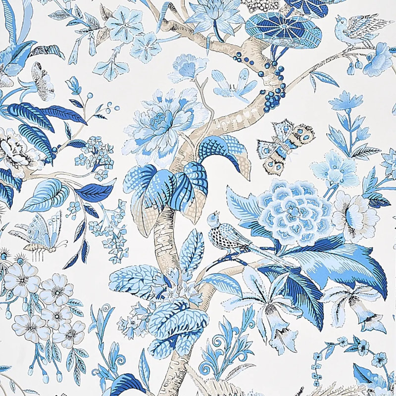 Papier peint Cranley Garden, Bleu