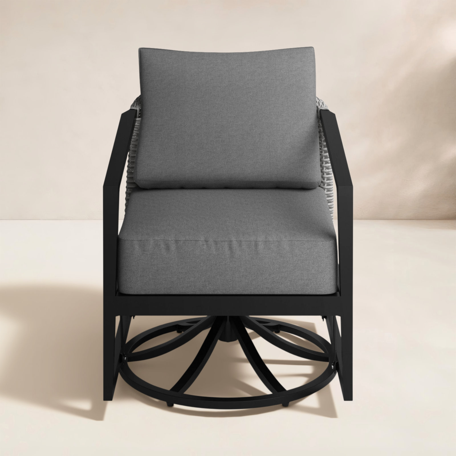 Barello Swivel Metal Outdoor Lounge Chair
