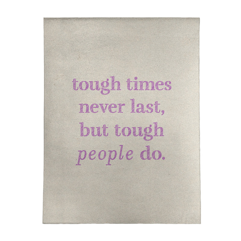 Tapis en chenille de polyester Quotes, Rectangle 8 pi x 10 pi
