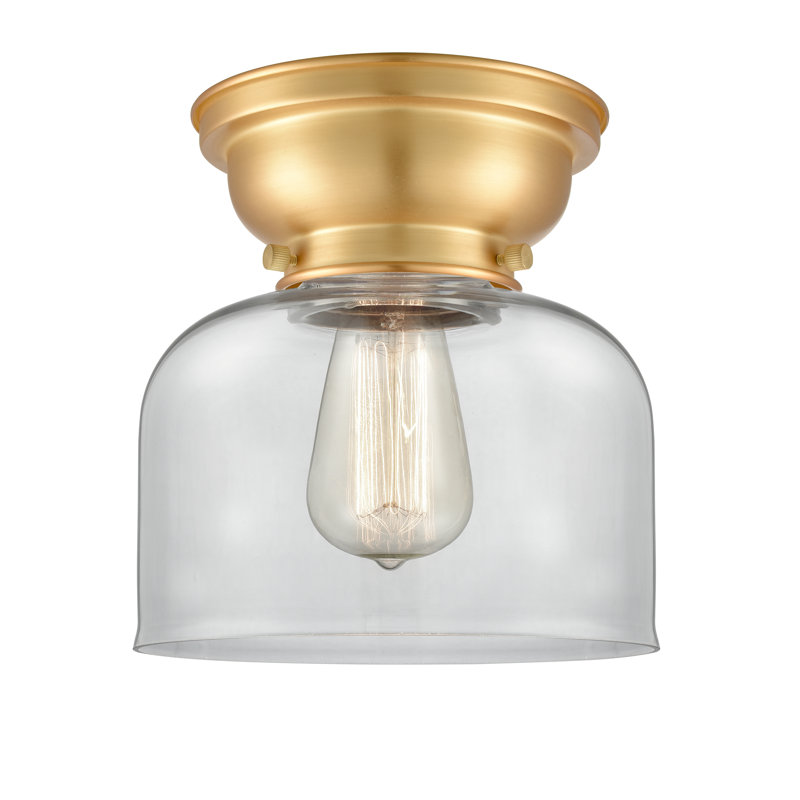 Plafonnier encastré 8 lumières Moody, Ampoule non incluse, Transparent, Or satiné