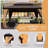 12X16FT Gazebo Cedar Wood, Mosquito Net For Outdoor Use With Galvanized Steel Double Roof-123219013