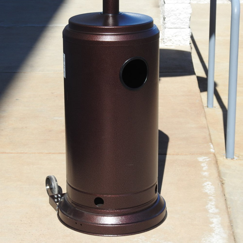 Bronze Steel 90" Propane Patio Heater with Safety Shutoff