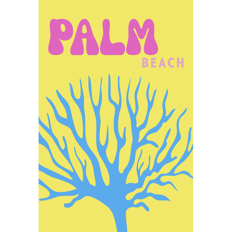 Palm Beach par Yaffa G - imprimé, H 41 po x l 27 po, Toile tendue
