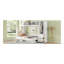 Lit escamotable double pleine grandeur avec placard et tiroirs, blanc-1258883580
