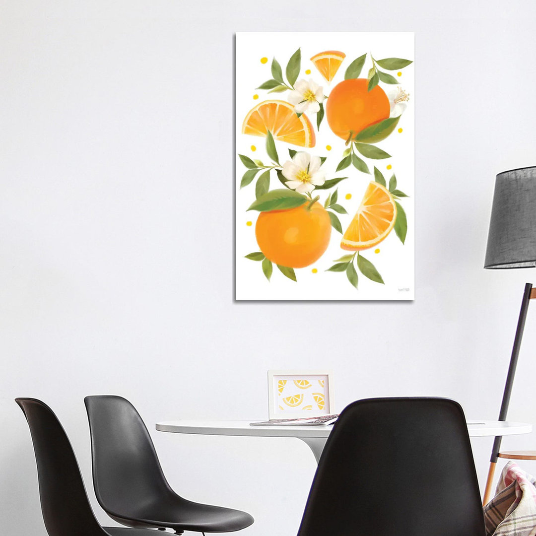 Citrus Orange Botanical by House Fenway - Wrapped Canvas Print