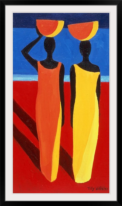 Sœurs de Driston, 93 - reproduction, H 38 po x l 23 po x P 1 po, Cadre noir
