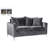 Naomi 58" Velvet Square Arm Loveseat-916879965