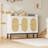 Shoe Cabinet With 3 Rattan Doors, 7-Tier Shoe Storage Cabinet With Adjustable Shelves-2058920673