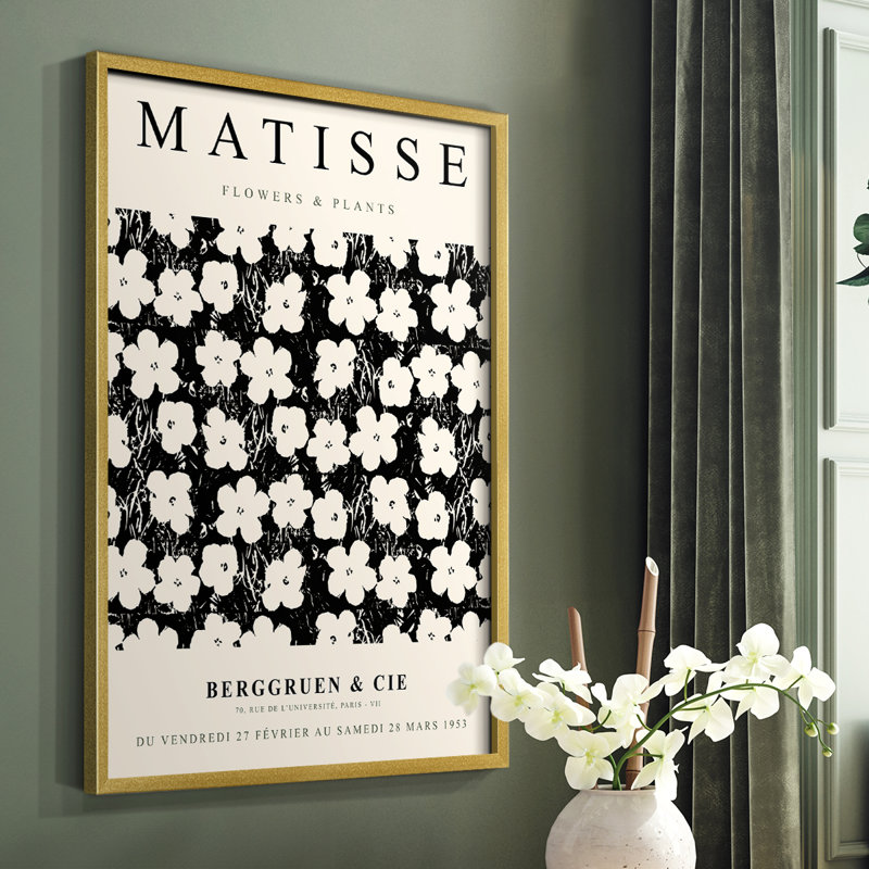 Matisse CCV, reproduction encadrée - bois massif, H 28 po x l 22 po, Doré
