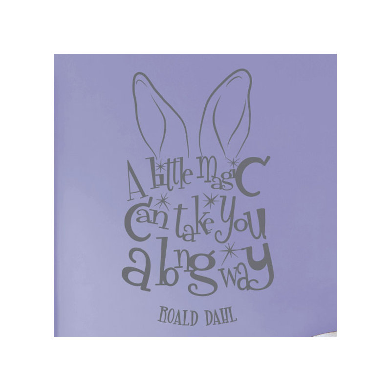 Roald Dahl Wall Sticker, Grey