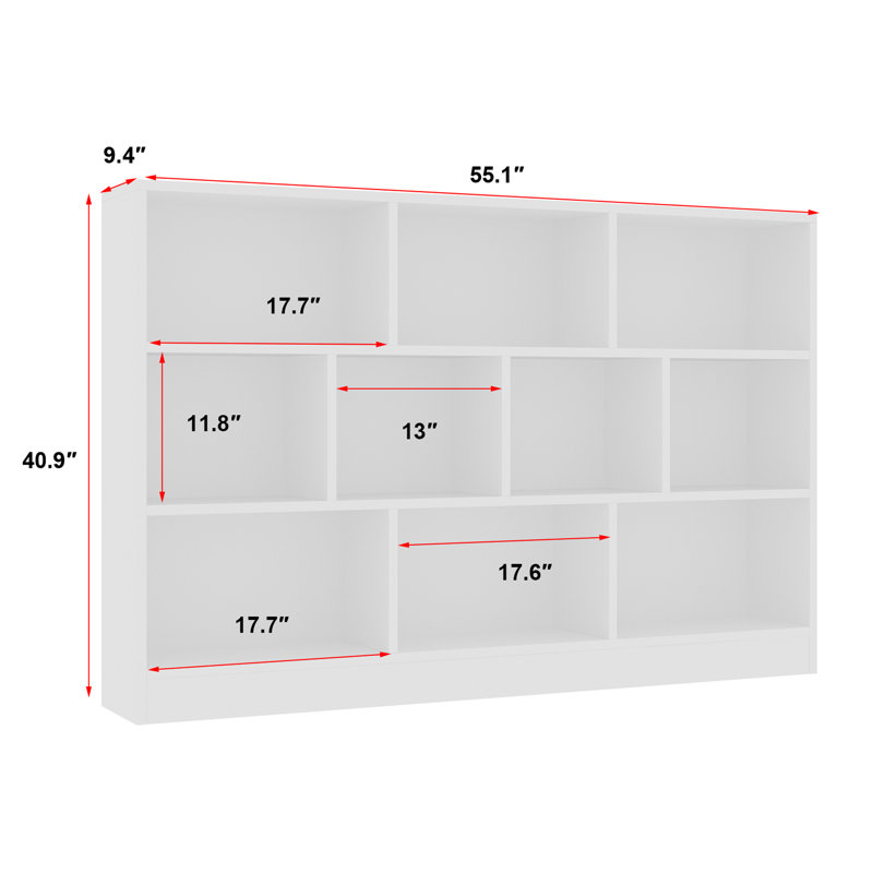 Catheleen 3 Tiers Bookcase