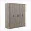 Commodes et amp; Armoire moderne à 4 portes et 1 tiroir, blanc / gris | Gris | Panneau de fibres à densité moyenne