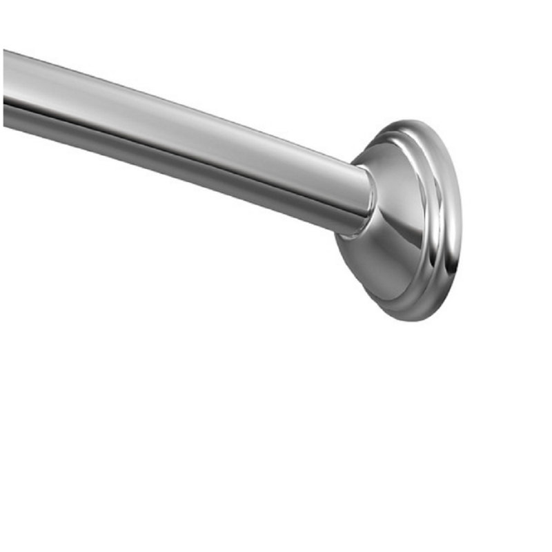 58.44" Curved Fixed Shower Curtain Rod, Chrome