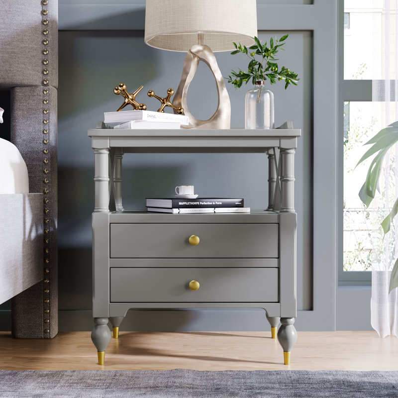 23.6'' W Nightstand, Gray