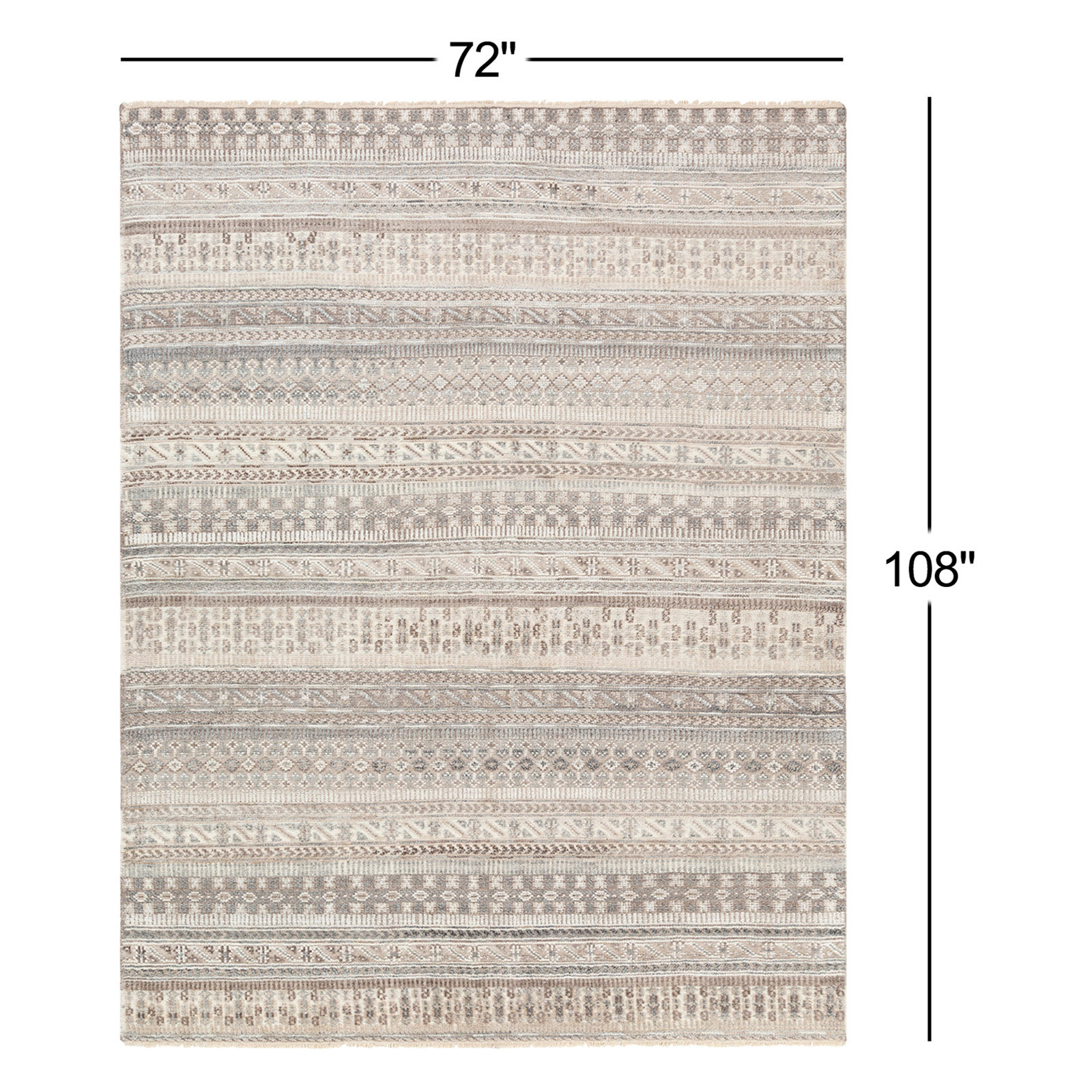 Indrakumar Camel Hand-Knotted Rug, Rectangle 6' x 9'