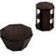 Ensemble de table basse, table basse et salon de 31,5 po en noyer noir octogonal noir (ensemble de deux pièces)-2077311687