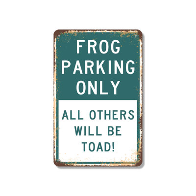 Enseigne en aluminium 10 po x 14 po Frog