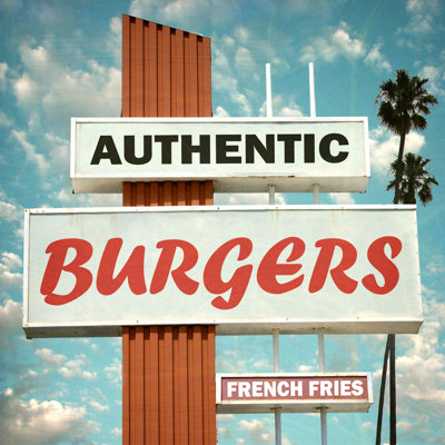 «Burgers Sign» par Smodj - Photographie sur toile tendue