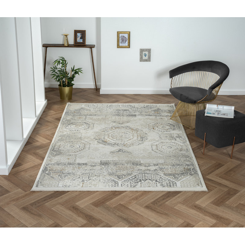 Anatolia in Kazak design, cream Rug, Rectangular 160 x 230cm