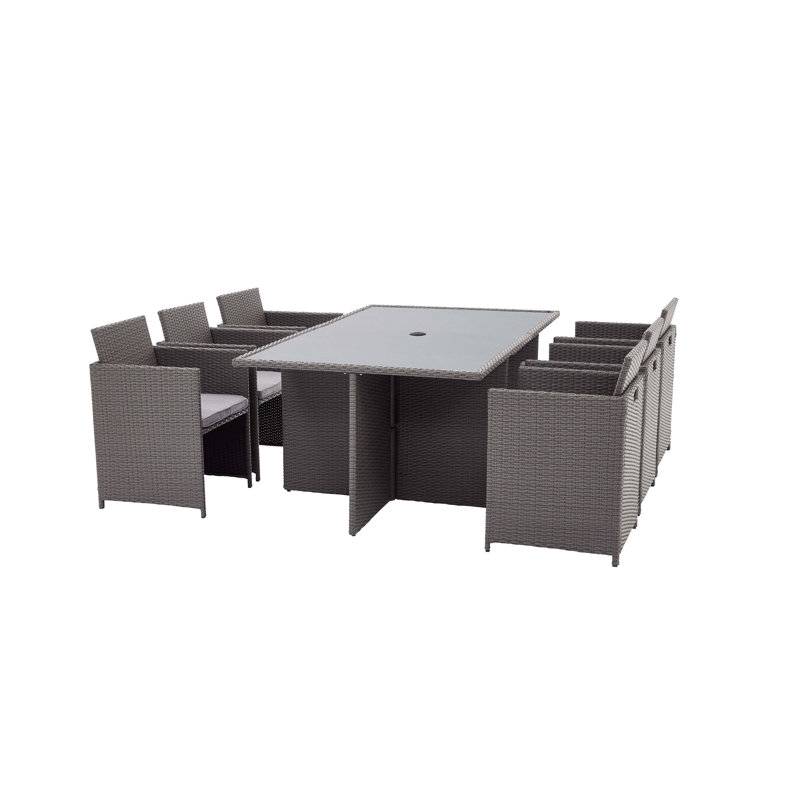  Nevada 6 Seater Cube Set, Grey