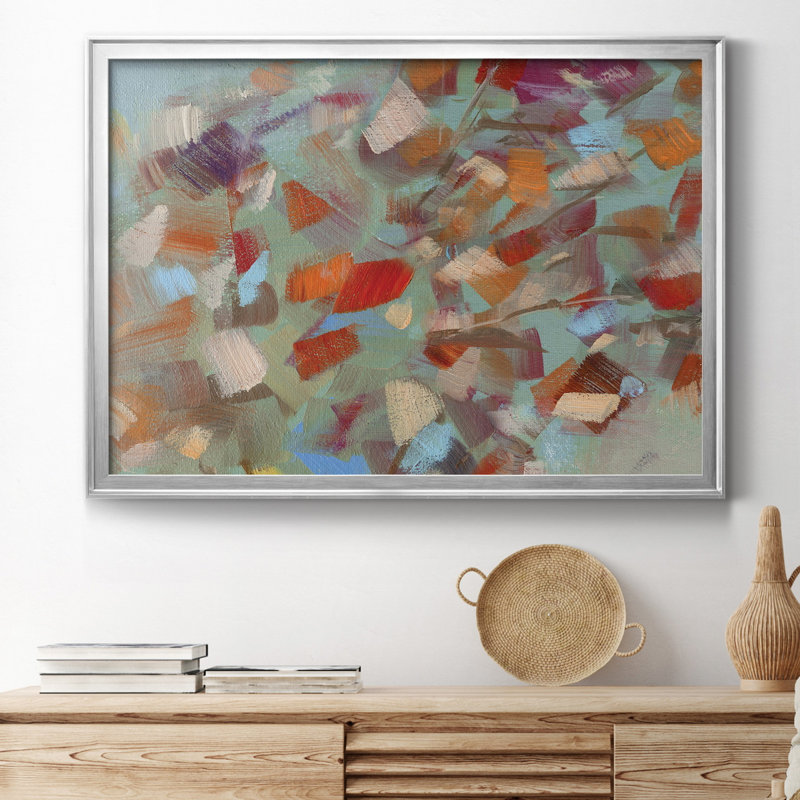 Confetti Party - peinture encadrée, Silver Framed Canvas, H 22,5 po x l 30,5 po x P 1,5 po