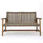 Causeuse en bois et osier pour terrasse Patio