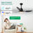 42" Smart Ceiling Fan With Lights Remote,Silent DC Motor,Voice Control Via Alexa Google WIFI Phone,6-Speed,Outdoor Indoor Modern  Ceiling Fans For Living Room Bedroom Patio