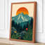 Mountain at Sunrise Japandi - Wrapped Canvas-131762146-131762154