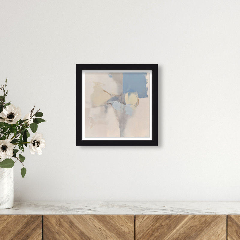 Clouded Calm I Shadowbox Abstract Print by Oliver Gal, Black Frame, 12 x 12, 13.5"H x 13.5"W, Black Frame