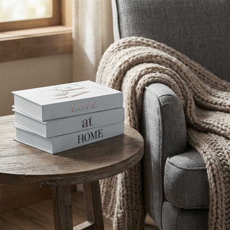 Ensemble de 3 faux livres décoratifs modernes (ensemble de 3)