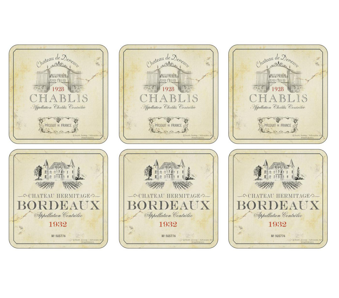 Pimpernel Vin De France Coasters, Box Of 6 - Image 2