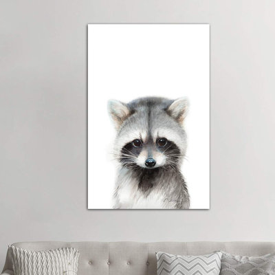 Baby Raccoon - Wrapped Canvas Painting