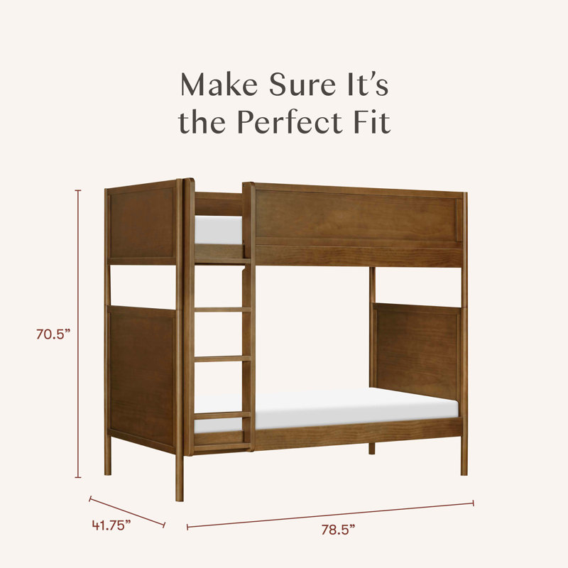 Bondi Convertible Bunk Bed, Natural Walnut