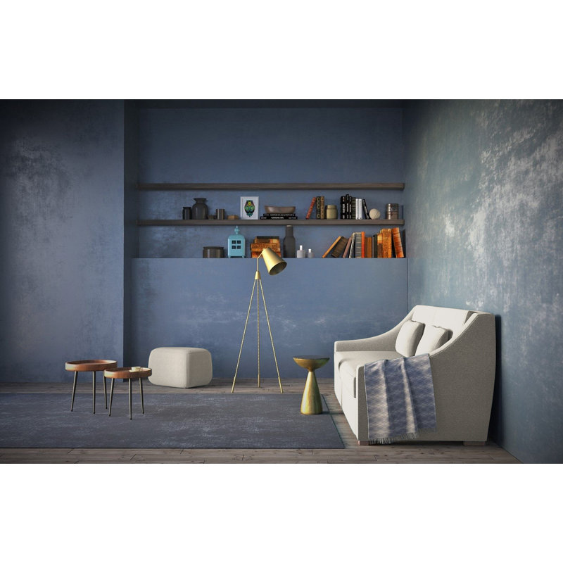 Crosby Slope Arm Sofa, Box Weave Linen Oyster, 32.5" H x 120" W x 38" D, Weathered