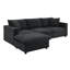 Canapé modulaire moderne en L avec canapé convertible 4 pièces
