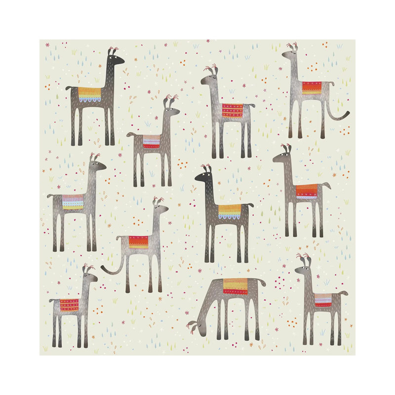 Llamas In A Meadow by Nic Squirrell - Wrapped Canvas Gallery-Wrapped Canvas Giclée, 30.48 cm H x 30.48 cm W