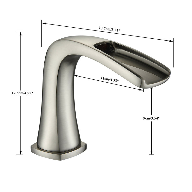 Widespread 2-handle Bathroom Faucet with Drain Assembly, Brushed Nickel