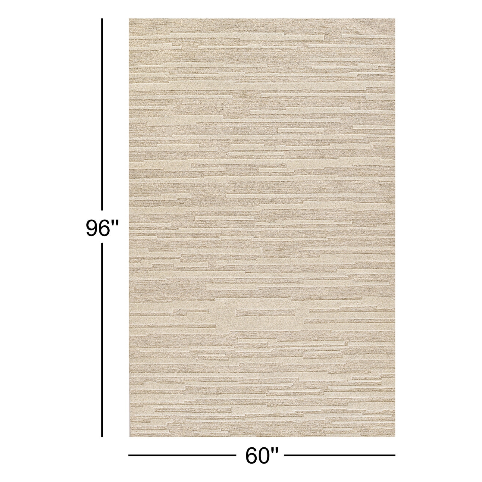 Keaundra Hand-Woven Geometric Wool Rug, Rectangle 5' x 8'