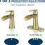 Robinet de salle de bain en or brossé avec bec verseur latéral, montage sur plage, effet cascade, robinet de lavabo à poignée unique, design cascade.