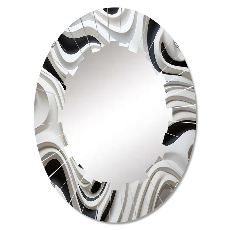 Olaoluwa - Miroir mural moderne ovale, 30 po x 20 po