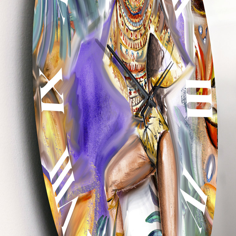 Tropical Amazon Warrior - Traditional wall clock, Small