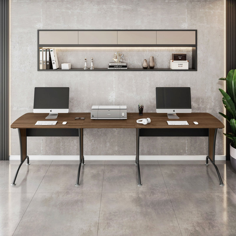 Techni Mobili Deluxe L-Shaped Desk With Inline Team Desk Option