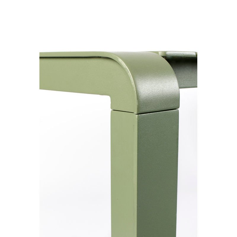 Outdoor Dining Table, Green, 30"H x 84"W x 38"D